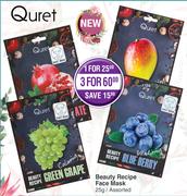 Quret Beauty Recipe Face Mask Assorted-25g