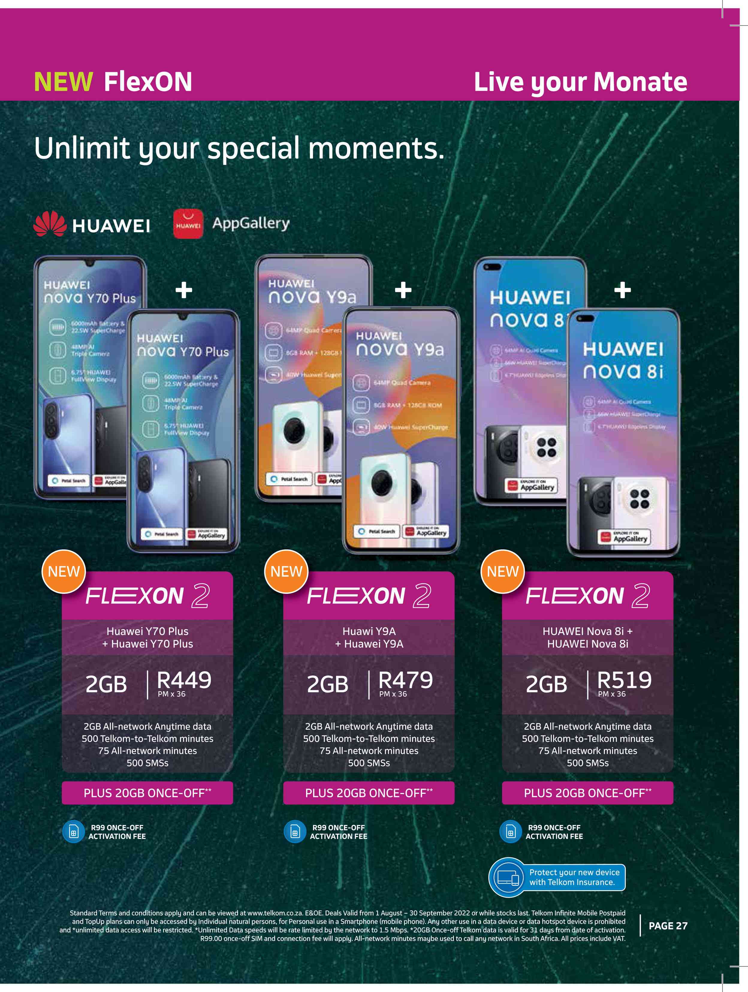 Special Huawei Y70 Plus Huawei Y70 Plus On Flexon 2GB Www guzzle co za