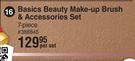 Basics Beauty Make Up Brush & Accessories Set (7 Piece)-Per Set