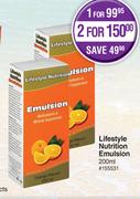 Lifestyle Nutrition Emulsion-For 2 x 200ml