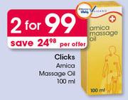 Clicks Amica Massage Oil-2x100ml 
