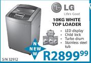 LG 10kg White Top Loader