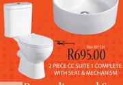 2 Piece CC Suite 1 Complete With Seat & Mechanism