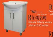 Denver Tiffany Vanity Cabinet 550 White