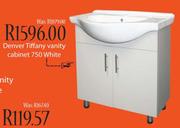 Denver Tiffany Vanity Cabinet 750 White