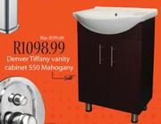 Denver Tiffany Vanity Cabinet 550 Mahogany
