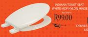 Indiana Toilet Seat White MDF Nylon Hinge