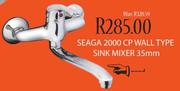 Seaga 2000 CP Wall Type Sink Mixer-35mm