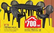 7 Piece Ebony Patio Set-Per Set