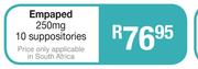 Empaped 250mg-10 Suppositories