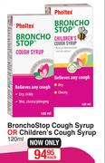 Pholtex BronchoStop Cough Syrup Or Children's Cough Syrup-120ml Each