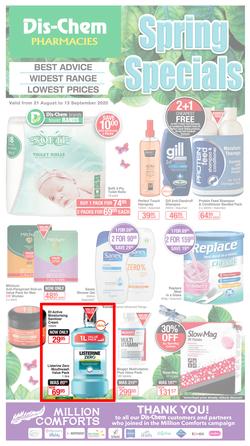 Dis-Chem : Spring Specials (21 August - 13 September 2020), page 1