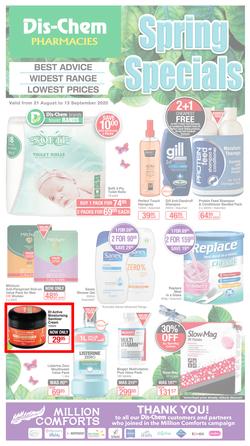 Dis-Chem : Spring Specials (21 August - 13 September 2020), page 1