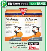 VirAway Cold & Flu Value Pack 60 Plus 60 Capsules-Per Pack