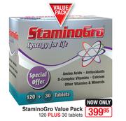 StaminoGro Value Pack-120 Plus 30 Tablets