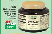 Gold Calcium And Magnesium With Boron-365 Softgel Capsules