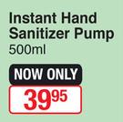 Nature's Nourishment Instant Hand Sanitiser Pump-500ml