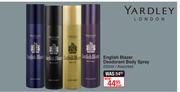Yardley London English Blazer Deodorant Body Spray Assorted-250ml Each