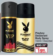 Playboy Deodorant Body Spray Assorted-150ml Each