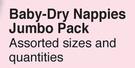 Pampers Baby Dry Nappies Jumbo Pack-For 1
