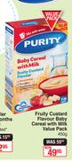 Purity Fruity Custard Flavour Baby Cereal With Milk Value Pack-450g