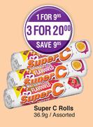 Super C Rolls Assorted-3 x 36.9g