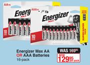 Energizer Max AA Or AAA Batteries-16 Pack Per Pack