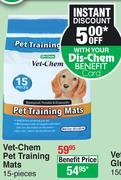 Vet-Chem Pet Training Mats-15 Pcs