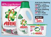 Ariel AutoWashing Liquid 1.1L/Auto Washing Liquid 1.5L/Auto Washing Powder 2Kg Or 3In1 Pods 14 PK-EA