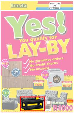 Barnetts & Price 'N Pride : Yes! You Qualify For Lay-By (6 Aug - 19 Aug 2015), page 1