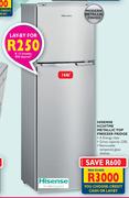 Hisense 168ltr H220TME Metallic Top Freezer Fridge