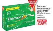 Berocca Performance Value Pack 45 Effervescent Tablets Assorted