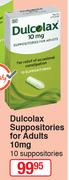 Dulcolax Suppositories For Adults 10 mg 10 Suppositories