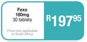 Fexo 180mg 30 Tablets