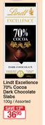 Lindt Excellence 70% Cocoa Dark Chocolate Slabs-100g