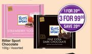 Ritter Sport Chocolate-3 x 100g