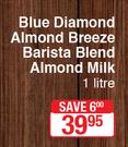 Blue Diamond Almond Breeze Barista Blend Almond Milk-1Ltr