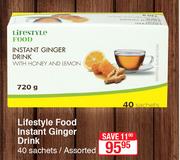 Lifestyle Food Instant Ginger Drink-40 Sachets