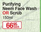 Himalaya Purifying Neem Face Wash Or Scrub-150ml Each