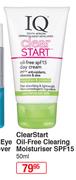 IQ ClearStart Oil Free Clearing Moisturiser SPF15-50ml 