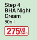 Mineraline Step 4 BHA Night Cream-50ml Each