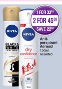 Nivea Anti-Perspirant Aerosol-150ml Each