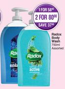 Radox Body Wash-2 x 750ml