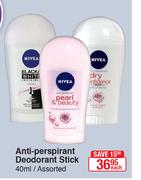 Nivea Anti-Perspirant Deodorant Stick-40ml Each