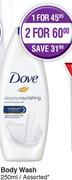 Dove Body Wash-250ml Each