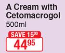 Epizone A Creme With Cetomacrogol-500ml