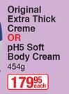 Eucerin Original Extra Thick Creme Or PH5 Soft Body Cream- 454g Each