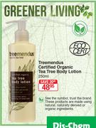 Treemendus Certified Organic Tea Tree Body Lotion-250ml