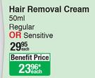 Hair Go Hair Removal Cream 50ml Regular Or Sensitive-Each