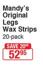 Mandy's Original Legs Wax Strips-20 Pack
